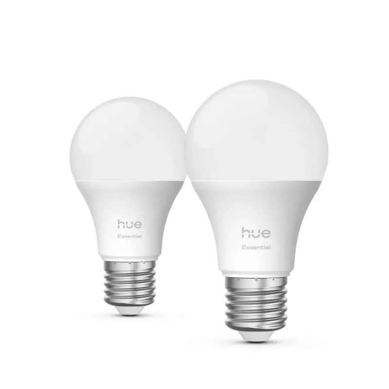 Philips Hue White and colour ambience Essential A60 – E27 slimme lamp – 806 lm – 8W – 2-pack