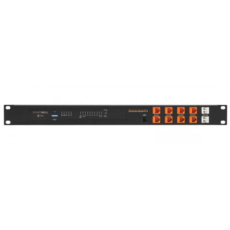Rackmount IT rackmountkit voor SonicWall TZ570W RM-SW-T12 1U – compatibele 1U-rackmontage
