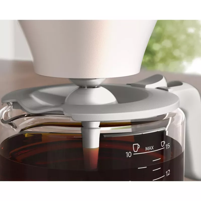 Philips Cafe Gourmet HD5416/00 filterkoffiezetapparaat met glazen kan, wit