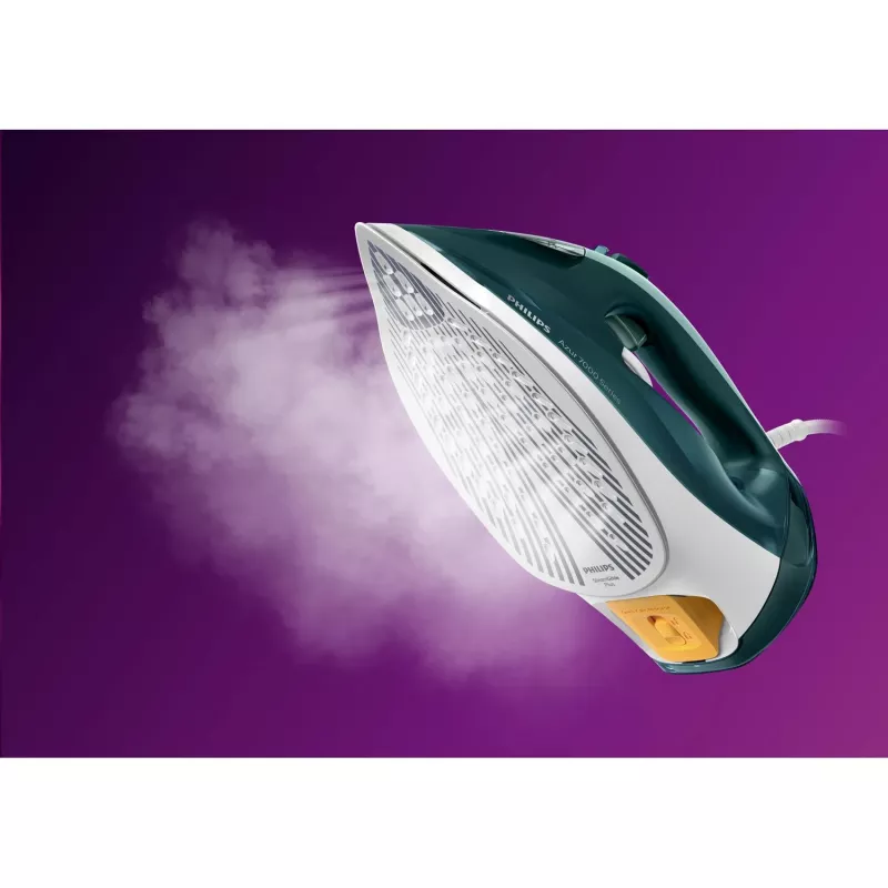 Philips 7000 serie DST7031/70 Strijkijzer stoomstrijkijzer SteamGlide Plus-strijkzool 2800 W groen, mintkleur