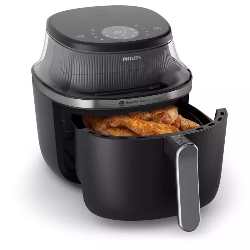 Philips 3000 serie NA331/00 Friteuse enkel 6,2 L tafelmodel 1700 W heteluchtfriteuse zwart, zilver