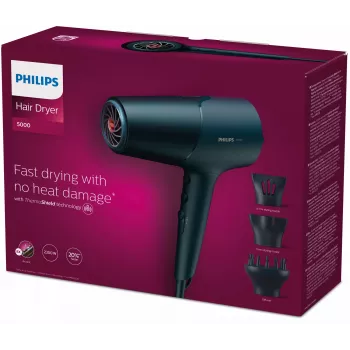 Philips 5000 serie BHD512/20 Haardroger, blauw, ophanglus, 2300 W, 220-240 V