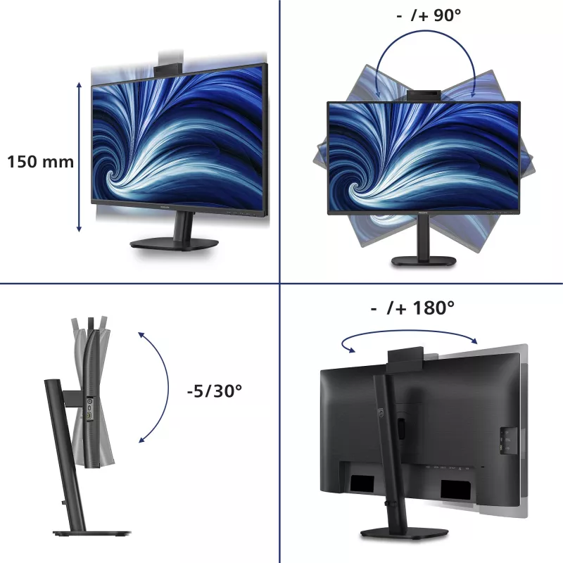 Philips 3000 series 27B2U3601H/00 computermonitor 68,6 cm (27 inch) 2560 x 1440 pixels Quad HD LCD zwart
