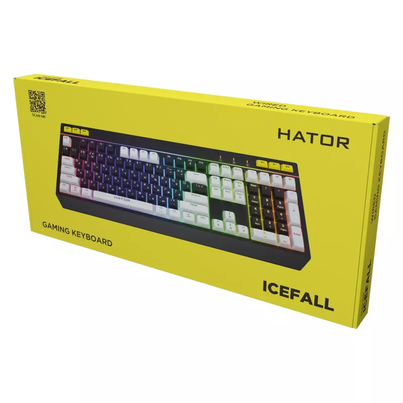 HATOR Icefall toetsenbord gaming USB QWERTY US English zwart RGB LED