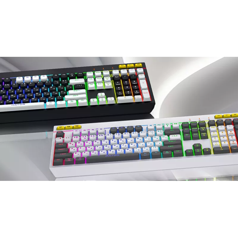 HATOR Icefall toetsenbord gaming USB QWERTY US English zwart RGB LED