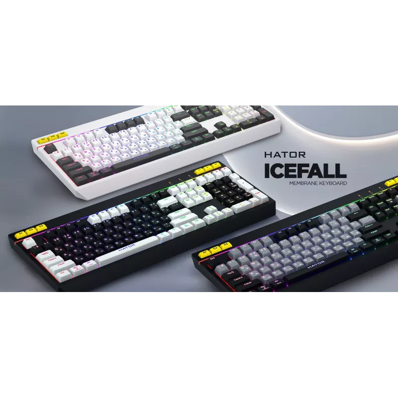 HATOR Icefall toetsenbord gaming USB QWERTY US English zwart RGB LED