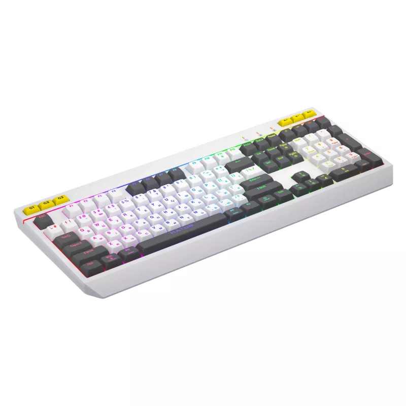 HATOR Icefall toetsenbord gaming USB QWERTY US-Engels wit full-size RGB LED