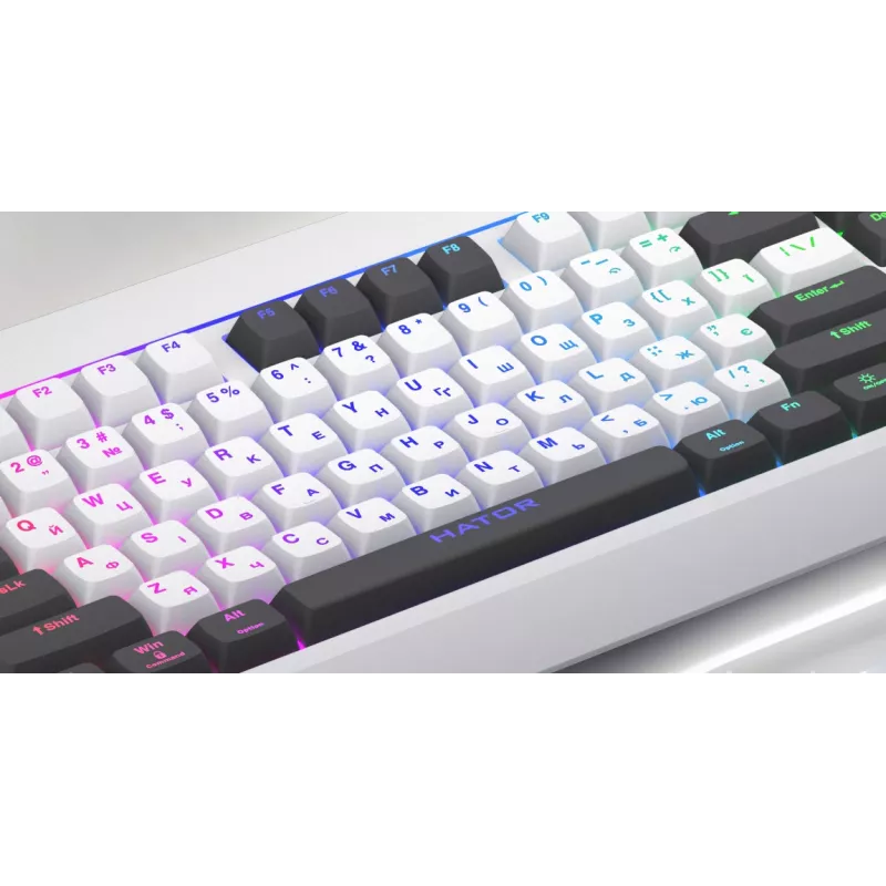 HATOR Icefall toetsenbord gaming USB QWERTY US-Engels wit full-size RGB LED