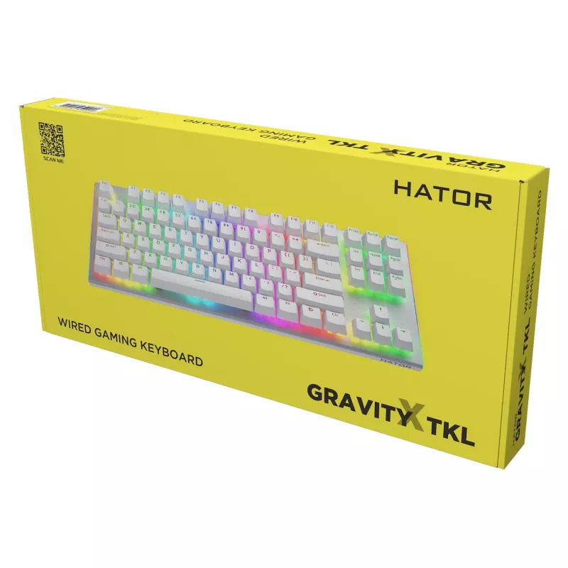 HATOR Gravity X TKL toetsenbord gaming USB QWERTY US English wit