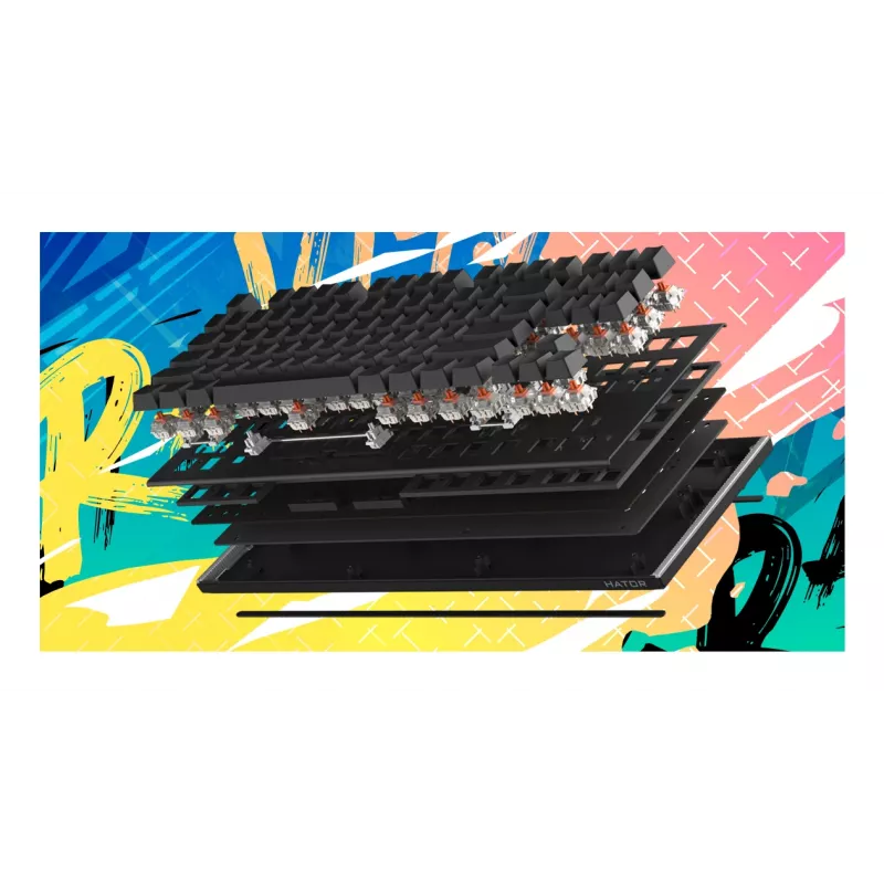 HATOR Gravity X TKL toetsenbord gaming USB QWERTY US English wit