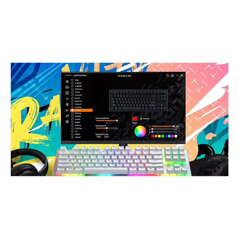 HATOR Gravity X TKL toetsenbord gaming USB QWERTY US English wit