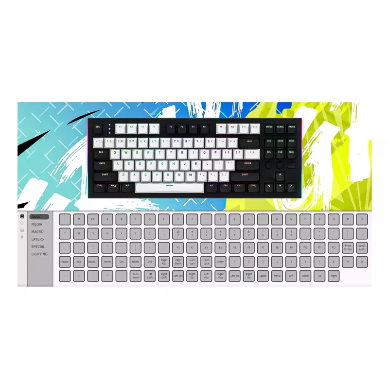 HATOR Gravity TKL toetsenbord gaming USB QWERTY US English wit