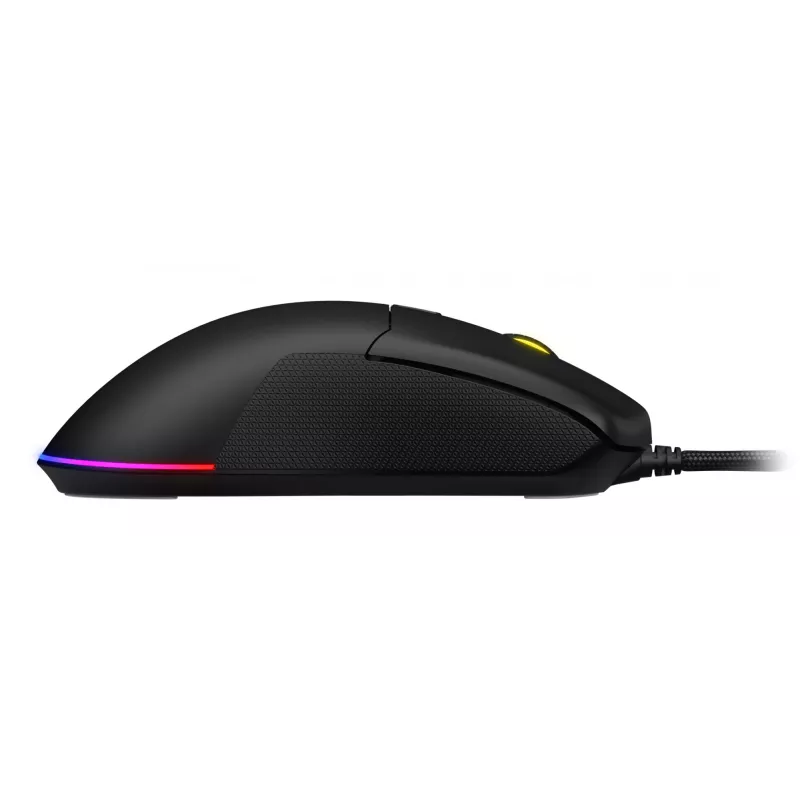HATOR Pulsar 3, zwart – optische gele 100M-switches PixArt PMW 3311 (HTM610)