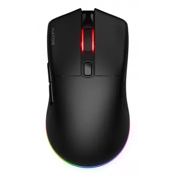 HATOR Pulsar 3 Wireless, zwart - optische gele 100M-switches PixArt PMW 3311 (HTM630)