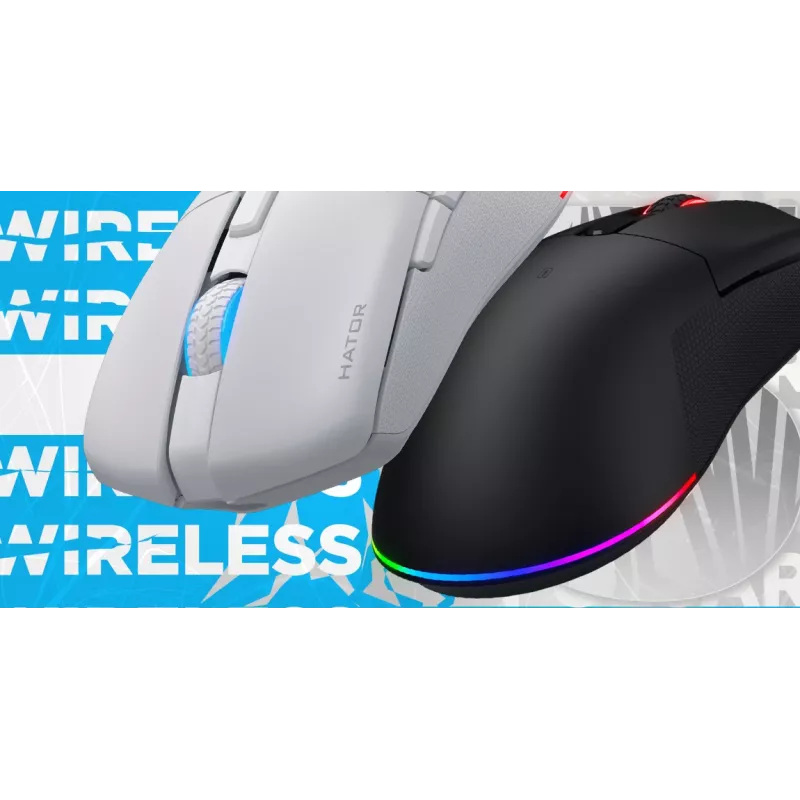 HATOR Pulsar 3 Wireless, zwart - optische gele 100M-switches PixArt PMW 3311 (HTM630)