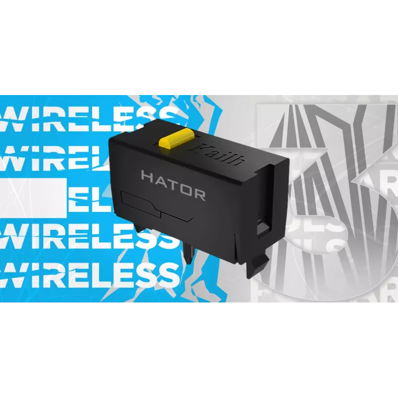 HATOR Pulsar 3 Wireless, wit - optische gele 100M-switches PixArt PMW 3311 (HTM631)
