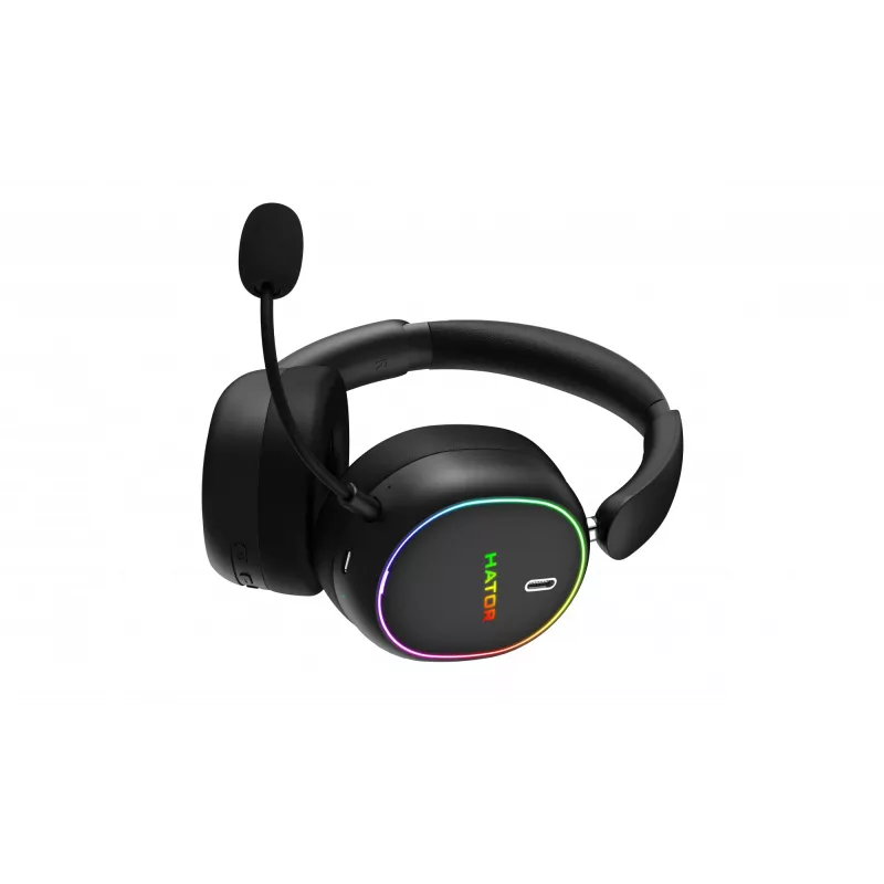 HATOR Phoenix 2 draadloos headset bedraad & draadloos hoofdband gaming USB Type-C / USB Type-A Bluetooth zwart