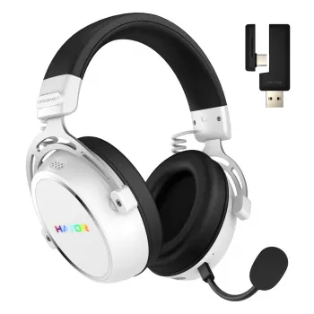 HATOR Hypergang 3 draadloos headset hoofdband gaming USB Type-C / USB Type-A Bluetooth wit