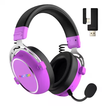 HATOR Hypergang 3 draadloos headset hoofdband gaming USB Type-C / USB Type-A Bluetooth violet