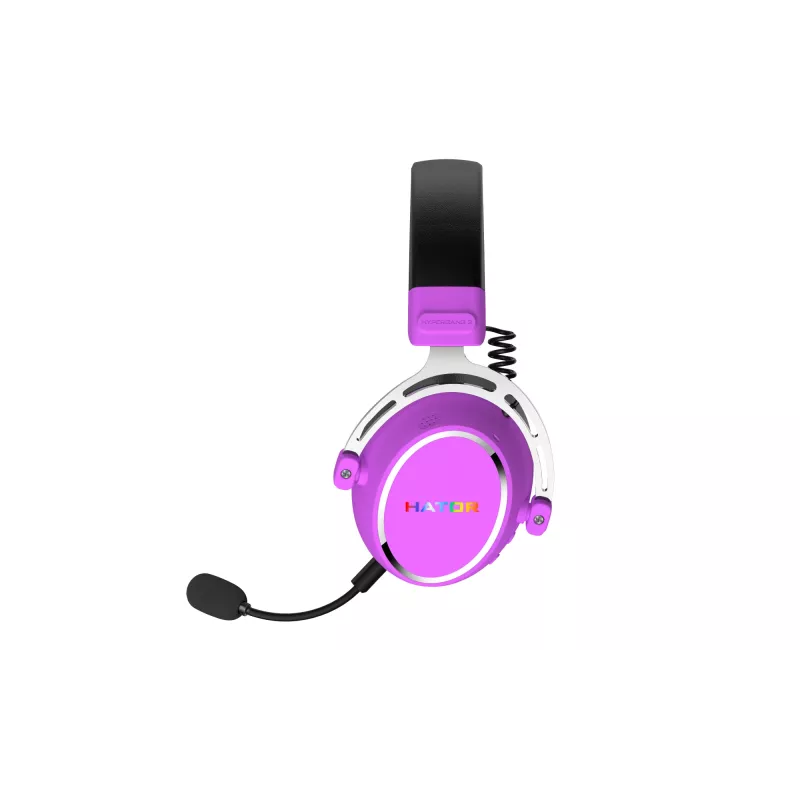 HATOR Hypergang 3 draadloos headset hoofdband gaming USB Type-C / USB Type-A Bluetooth violet