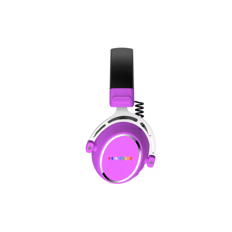 HATOR Hypergang 3 draadloos headset hoofdband gaming USB Type-C / USB Type-A Bluetooth violet