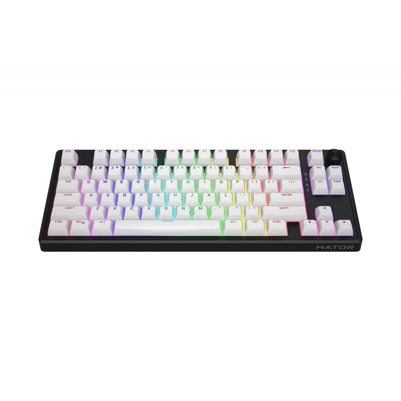 HATOR Skyfall Wireless 80 toetsenbord gaming USB + RF Wireless + Bluetooth QWERTY US English zwart, wit