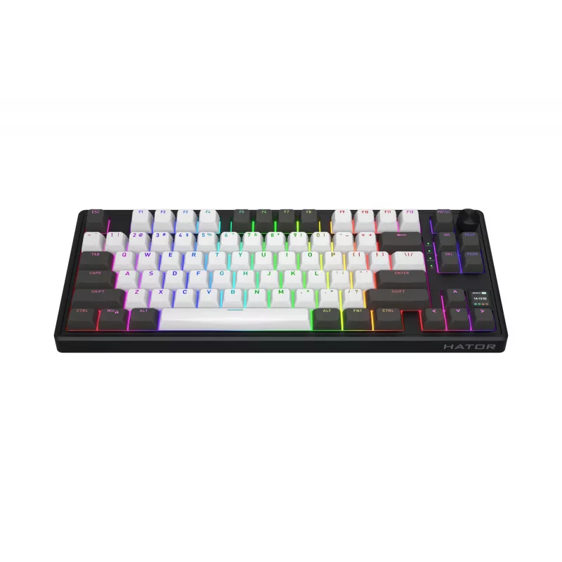HATOR Skyfall Pro Wireless 80 toetsenbord gaming USB + RF draadloos + Bluetooth QWERTY US Engels zwart, grijs