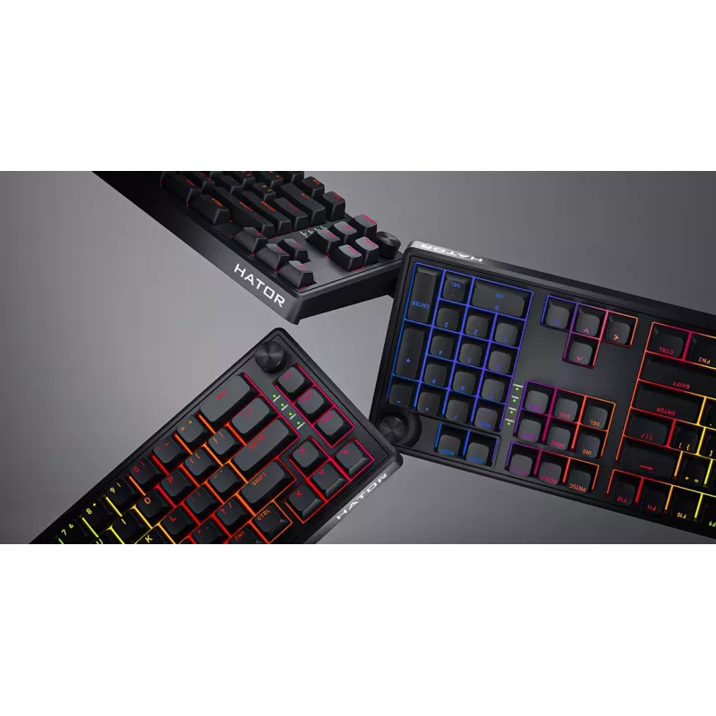 HATOR Skyfall 65 bedraad, mechanisch, USB-C, Aurum Sterling, 70M aanslagen, RGB, zwart, 790g