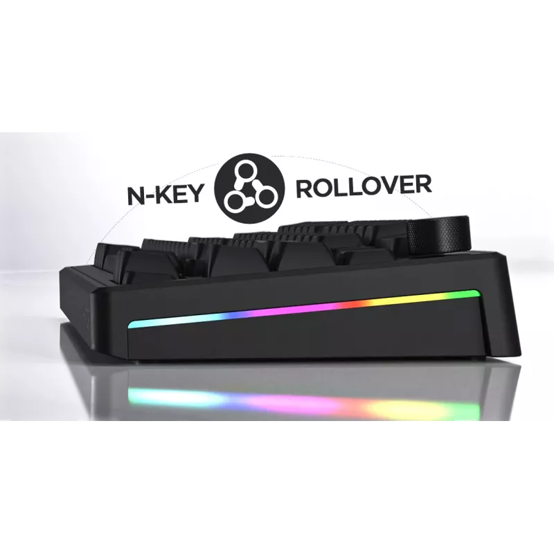 HATOR Skyfall 65 bedraad, mechanisch, USB-C, Aurum Sterling, 70M aanslagen, RGB, zwart, 790g