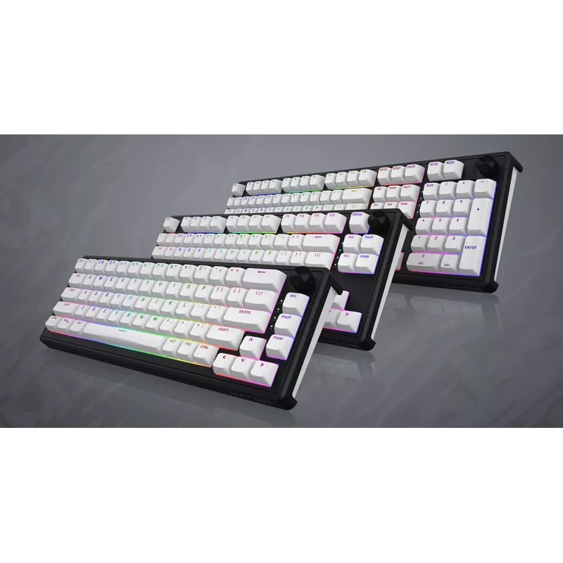 HATOR Skyfall Wireless 65 toetsenbord gaming USB + RF draadloos + Bluetooth QWERTY US Engels zwart, wit