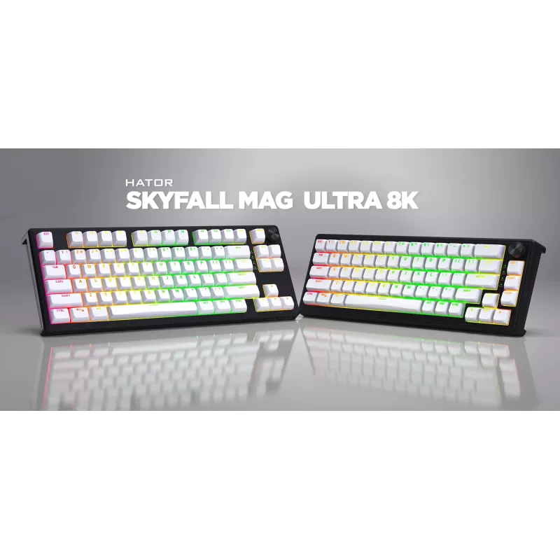 HATOR Skyfall 65 MAG ULTRA 8K toetsenbord gaming USB QWERTY US-Engels zwart, wit