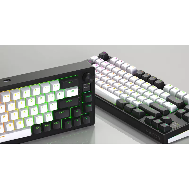 HATOR Skyfall 65 MAG ULTIMA 8K draadloos toetsenbord gaming USB + RF draadloos + Bluetooth QWERTY US Engels zwart, wit