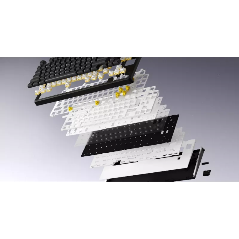 HATOR Skyfall Wireless 100 toetsenbord gaming USB + RF draadloos + Bluetooth QWERTY US Engels zwart, wit