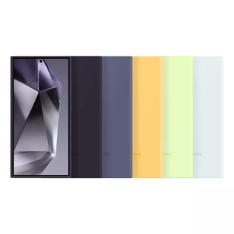 Silicone hoesje Samsung Galaxy S24 Ultra violet monochromatisch