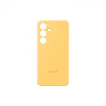 Samsung Galaxy S24 gele silicone hoesje monochromatische pasvorm