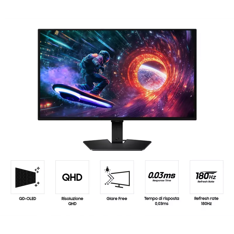 Samsung G50F computermonitor 68,6 cm (27 inch) 2560 x 1440 pixel Quad HD OLED zwart