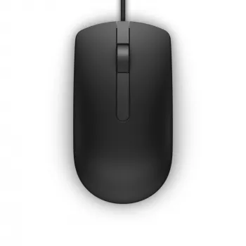 DELL Bedrade muis – MS116 – zwart – (RTL BOX), dubbelhandig, optisch, USB Type-A, 1000 DPI, zwart