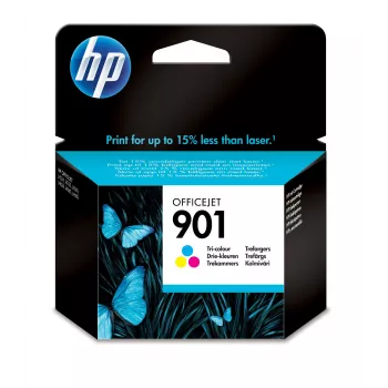 HP 901 Tri-color originele inktcartridge, standaard bereik, cyaan, magenta, geel, kleurstofinkt, 9 ml, 1 stuk, 360 pagina's