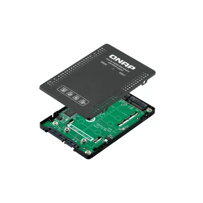 QNAP QDA-A2MAR Geheugenbehuizing SSD-behuizing zwart M.2
