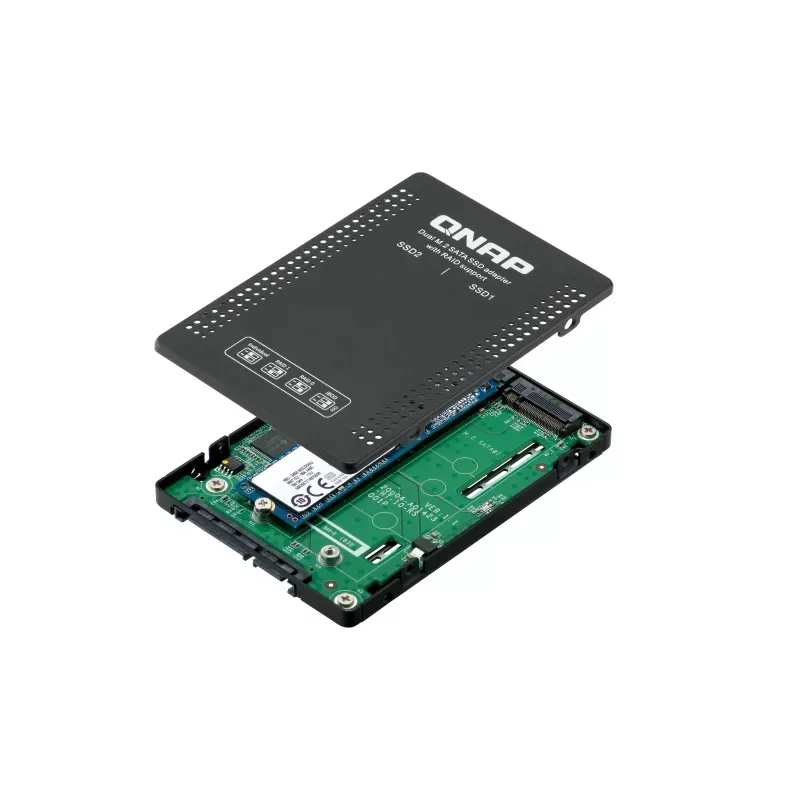 QNAP QDA-A2MAR Geheugenbehuizing SSD-behuizing zwart M.2