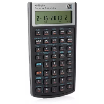 HP 10bII+, zakformaat, financiën, 1 regel, zwart