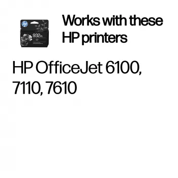 HP 932XL Groot bereik zwart originele inktcartridge, zwart, 1 stuk, 1000 pagina's