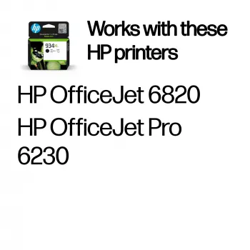 HP 934XL hoge capaciteit zwart originele inktcartridge, zwart, 1 stk., 1000 pagina's