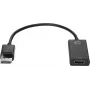 HP DisplayPort-naar-HDMI-1.4-adapter, DisplayPort, HDMI, zwart
