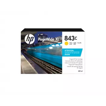 HP 843C 400-ml geel PageWide XL inktpatroon, geel, 1 stuks