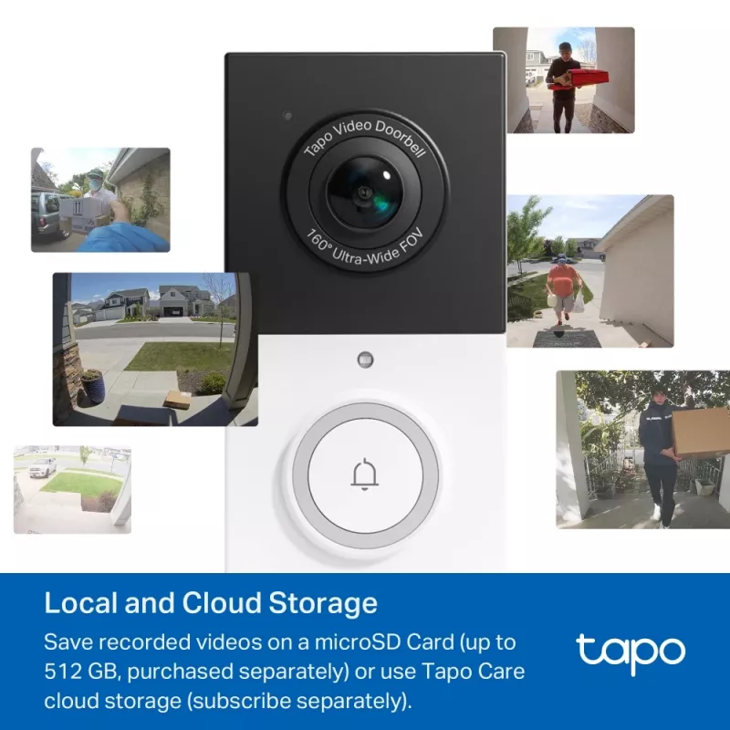 Videodeurintercom TP-Link Tapo D210 3 MP zwart wit