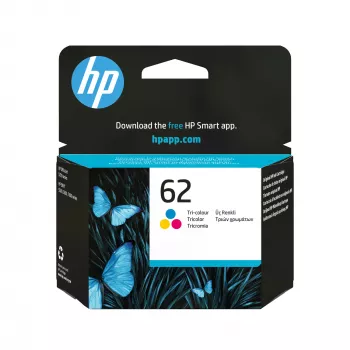 HP 62 tri-color originele inktpatroon, cyaan, magenta, geel, 1 stuk, 165 pagina's