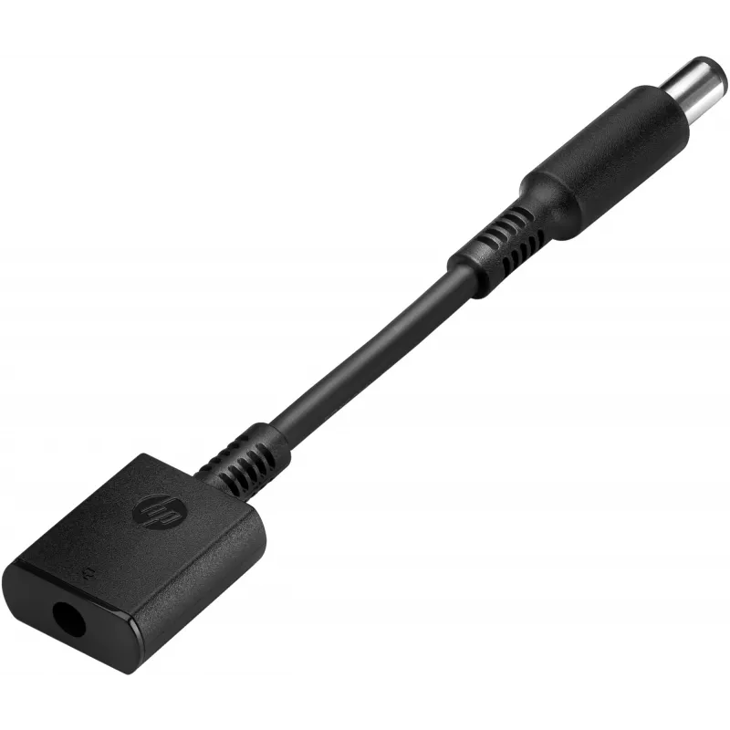 HP 7,4 mm naar 4,5 DC-dongle, zwart, stekker, bus, 90°, HP CO06XL, Business