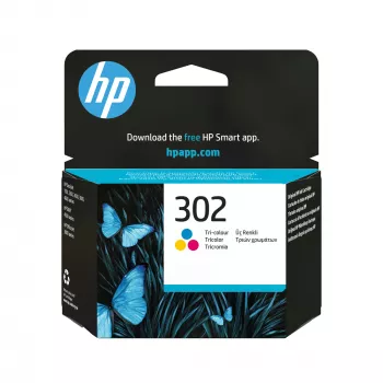 HP 302 tri-color originele inktpatroon, cyaan, magenta, geel, 1 stuks, 150 pagina's