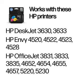 HP 302XL High Yield tri-color originele inktpatroon, cyaan, magenta, geel, 1 stuks, 300 pagina's